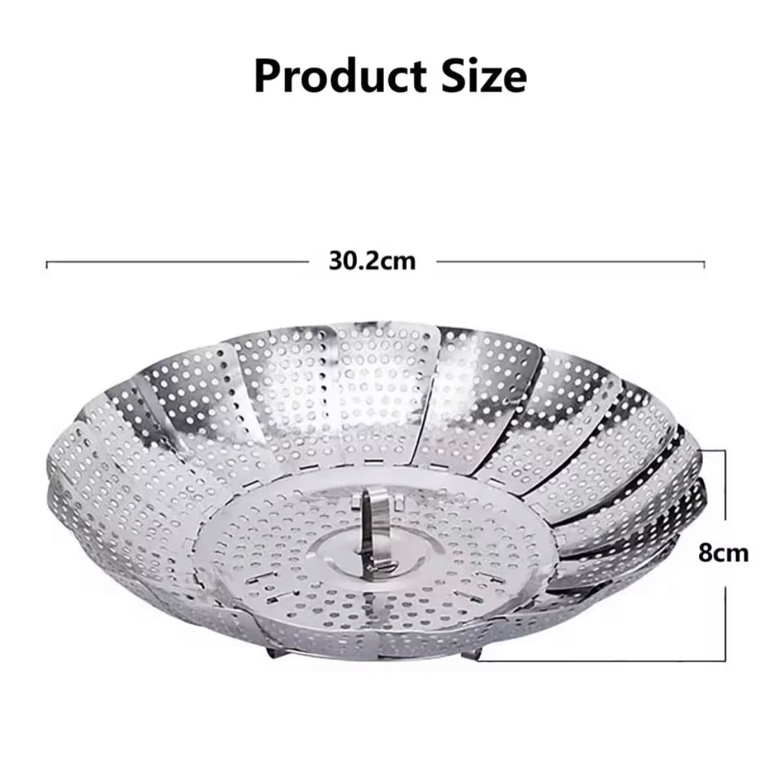 Multifunctional Stainless Cooking Steamer, Foldable Kitchen Steamer Plate, Anti-Scald Steamer Basket, Deep Fryer Pot Strainer Multifunctional Stainless Cooking Steamer, Foldable Kitchen Steamer Plate, Anti-Scald Steamer Basket, Deep Fryer Pot Strainer